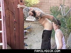 FamilyDick - Trailer Park Stepdaddy pulverizes His dude After Catching Him Smokin