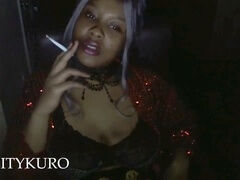 Sensual Smoking Tease by Smoking Goddess Kuro - Late Night Temptation