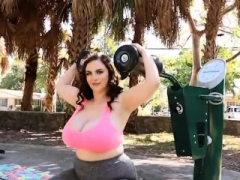 Large Boob Fatty Milly Jogs and Fucks Young Trainer