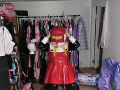 PVC Cosplay Kigurumi Breathplay in a Homemade Hood Long Version