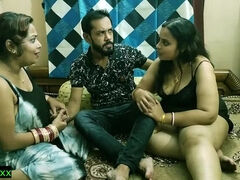 Indian two hot xxx horny Bhabhi vs one boy!! amazing hot sex with clear bangla dirty audio: Hot webserise