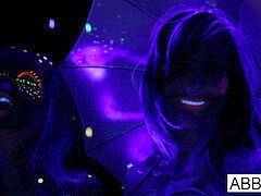 ebony Light Rainy Night with Abigal Mac & Ava Addams