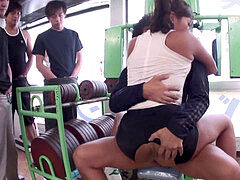 fantastic and nusty japanese super-bitch fucked by fellas in the gym