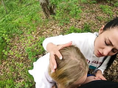 Avsugning, Sperma i munnen, Flickvän, Utomhus, Pov, Rysk, Suger, Trekant