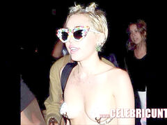 crazy ash-blonde Celebrity Miley Cyrus Tits & pussy Compilation