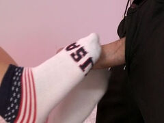 Sweetie teases with ankle socks!