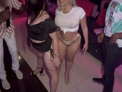 Naughty live orgy show at the top Night Club in Cali Deluxe Club with BBC and Naty Delgado