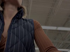 Public cumming at the grocery store with Lush remote controlled vibrator
