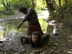 Pelea de gatas, Guantes, Al aire libre, Satén, Mojado