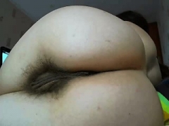 Close up unshaved pussy pounded