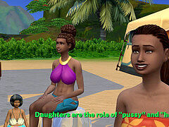 Sims four sapphic Family fuckfest - Island Family Vacation 3(discontinued)