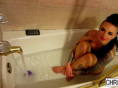 makeup apartment bath BTS With Sexy Christy Mack