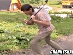 Hairy ass and granny pussy