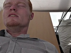 Redhead stud IR fucked in the office POV by a dominant black jock