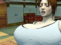 Lara croft belly Inflation