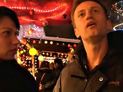 They find a greedy slut at the Christmas market on the Champs-Elyses for a gangbang thank you justine