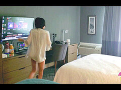 cuckold SERIES - wifey romps business man in hotel, husband sets up hidden cameras - Anna Tenshi