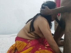 Stunning desi Indian bhabhi screwed by her stepbrother-in-law and gets cum on mouth with multilingual audio