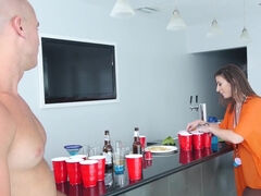 Beer pong with milf Sara Jay turns into hard fuck with son's buddy