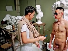 Anal, Asiatisk, Röv slick, Stor kuk, Avsugning, Homosexuell, Muskel, Thai