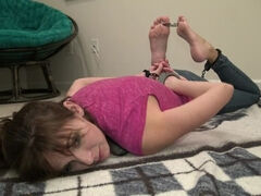 Handcuffed, shackled, and in TOE CUFFS!