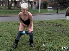 PORNXN - Huge-Chested mature Bree urinating in the public (Bree Branning)