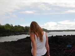 Ashely makes it to the nude beach in Hawaii!