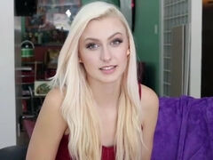 Blonde Sexy teen Alexa gets her pussy filled with creampie