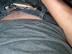 I am a young man 18+ years old masturbating in jeans in my friends warehouse, my small but very hard and tight