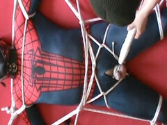 Spiderman caught in a kinky web of pleasure
