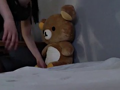 Asiatique, Nana, Fétiche, Masturbation, Collant, Solo, Adolescente, Nénés