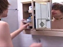 Oral sex by russian teens in the bathroom