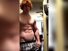 super-hot Ginger takes off and spunks