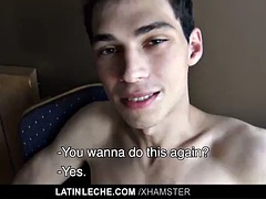 LatinLeche - Latin guy gets to suck a giant cock