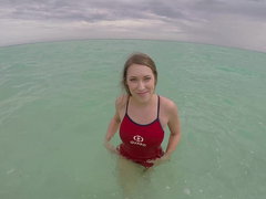 Américain, Argent, De plein air, Pov, Public, Maillot de bain, Adolescente, Toilettes