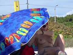 Exhibitionist Wife #170 & 172 - Morgan La Rue First Time At The Nude Beach Making A Voyeur Video For Her Husband!