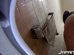 asian damsel filmed while peeing with hidden cam