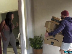 Big Booty Ebony Babe Gogo Fukme Sucks The Porch Pirates White Cock