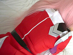 Zero Two 02 cosplay - ass-fuck pummeling and Shooting a Load in Her Mouth