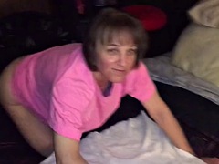 Mature mature asking him to fill her ass and he does it