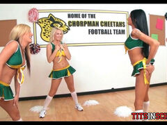 Cheerleaders in the locker room