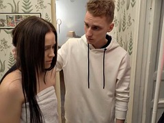 Anal, Stor pik, Pik sutte, Brunette, Hårdt, Russisk, Teenager, Kone