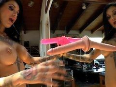 Toy gagging and ass play with pornstar Alby Rydes