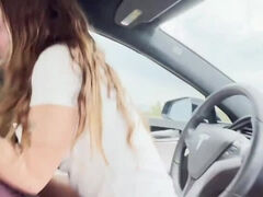 Teen Fucking On Road Trip - No Time To Stop Car Sex