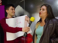 Brunette with a pretty face wants the biggest dildo toy