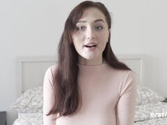 Slinky Young Brunette Alexa Likes Rough Masturbation - Solo girl