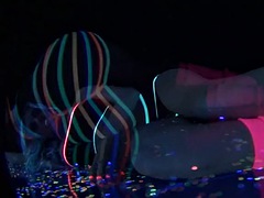 Samantha cums in this super hot blacklight solo