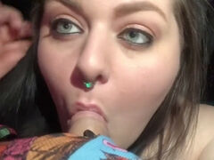 Blue eye blowjob, sucking dick, oral