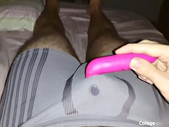 Leie, Grosser schwanz, Spermaladung, Schwul, Masturbation, Höschen, Spielzeuge, Vibrator