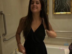 Watching Natalie take a bath in your luxury Las Vegas room